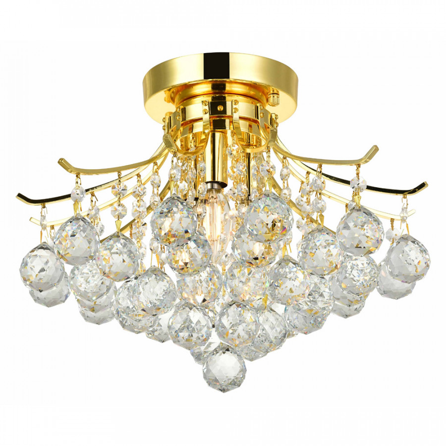 Elegant Flush Mount Light - Gold, L 16" (V8000F16G-RC)