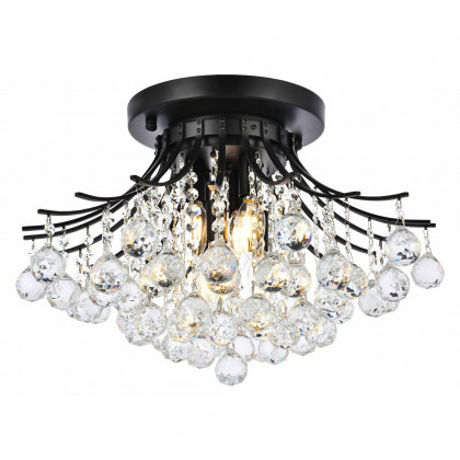 Elegant Flush Mount Light - Black, L 19" (V8000F19BK-RC)