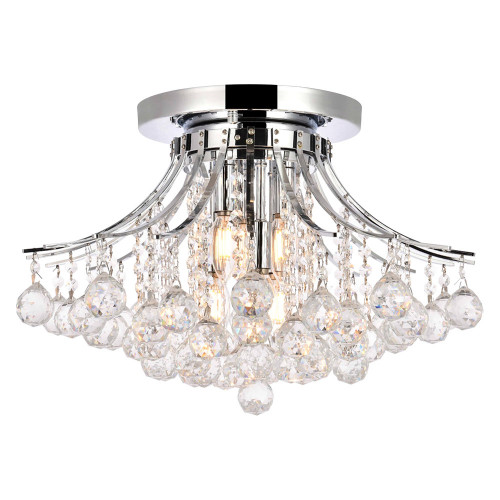 Elegant Flush Mount Light - Chrome, L 19" (V8000F19C-RC)
