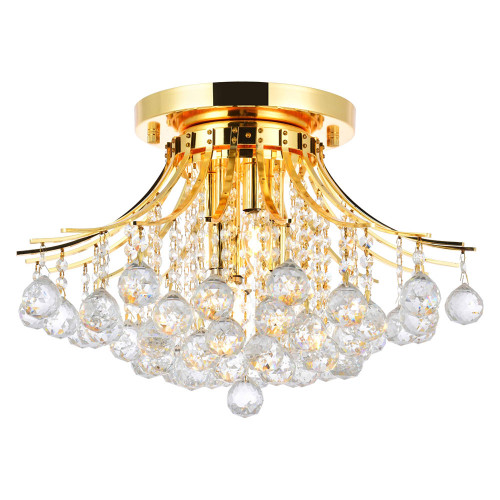 Elegant Flush Mount Light - Gold, L 19" (V8000F19G-RC)