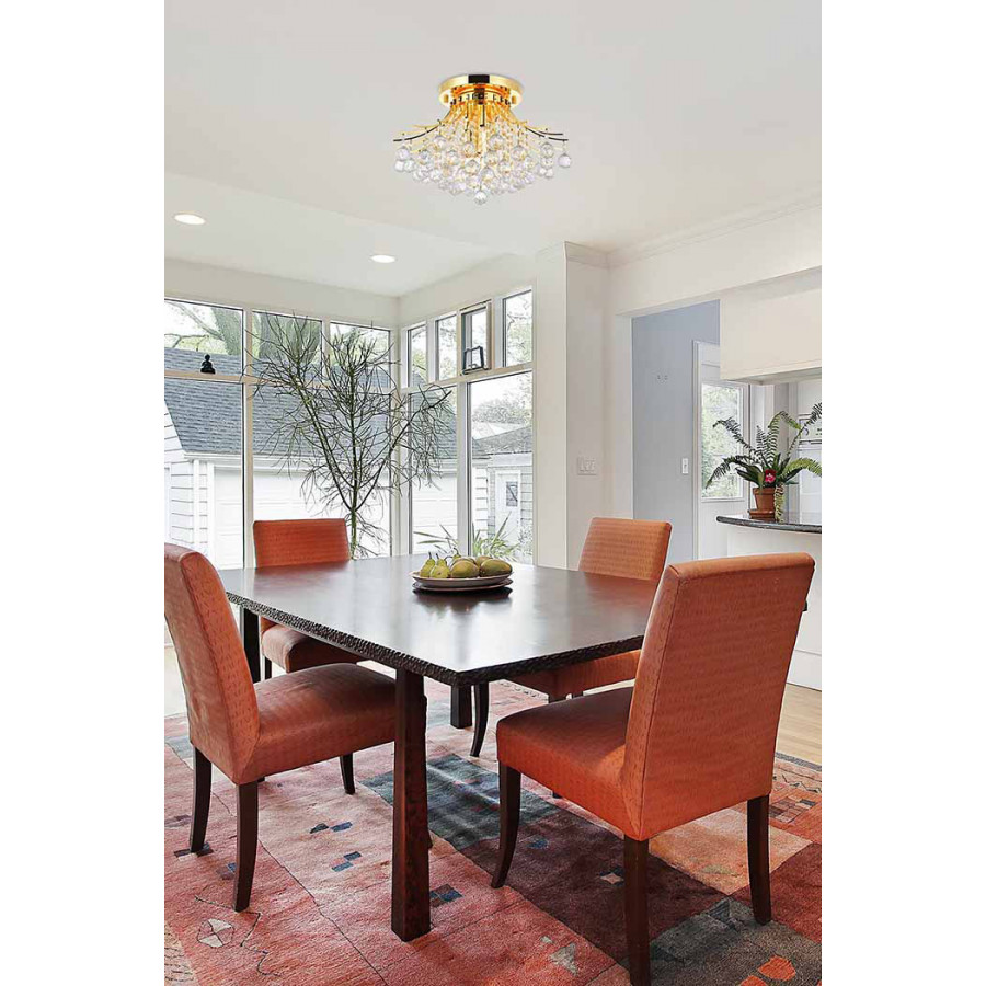 Elegant Flush Mount Light - Gold, L 19" (V8000F19G-RC)