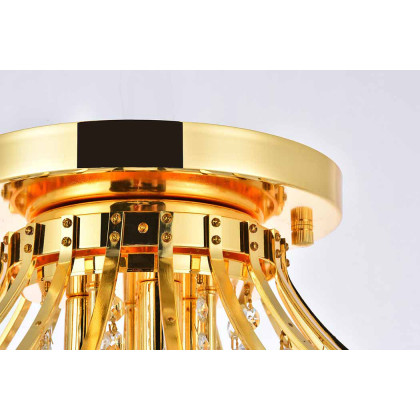 Elegant Flush Mount Light - Gold, L 19" (V8000F19G-RC)