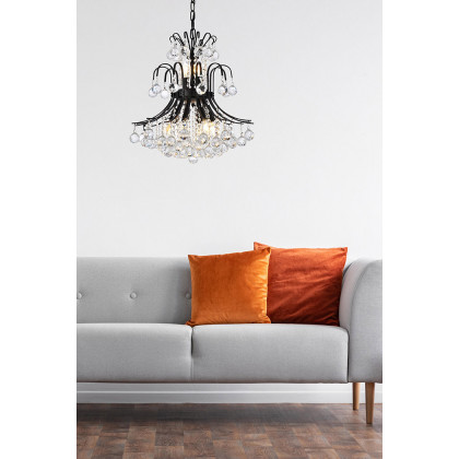 Elegant Pendant Light - Black, L 19" (V8001D19BK-RC)