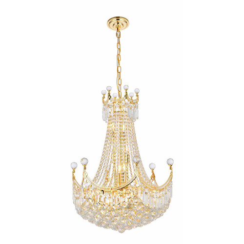 Elegant Chandelier - Gold, L 24" (V8949D24G-RC)