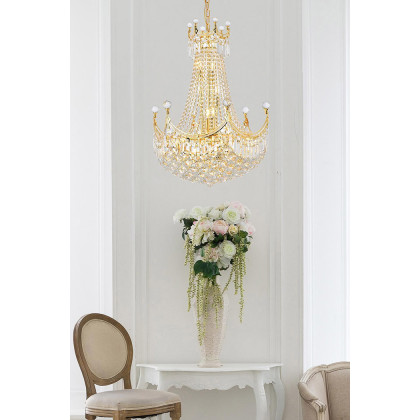 Elegant Chandelier - Gold, L 24" (V8949D24G-RC)