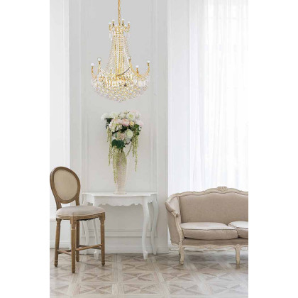 Elegant Chandelier - Gold, L 24" (V8949D24G-RC)