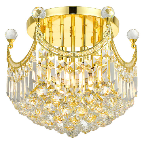 Elegant Flush Mount Light - Gold, L 16" (V8949F16G-RC)