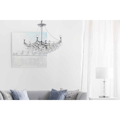 Elegant Chandelier - Chrome, L 14" (V9800D24C-RC)