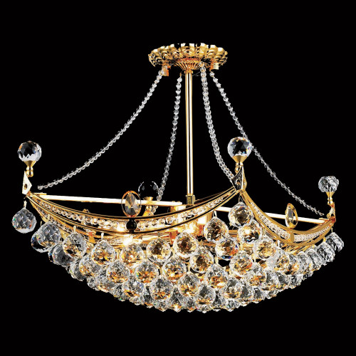 Elegant Chandelier - Gold, L 14" (V9800D24G-RC)