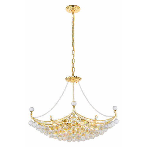 Elegant Chandelier - Gold, L 16" (V9800D28G-RC)