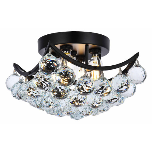Elegant Flush Mount Light - Black, L 10" (V9800F10BK-RC)