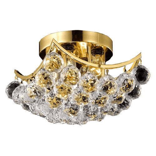 Elegant Flush Mount Light - Gold, L 10" (V9800F10G-RC)