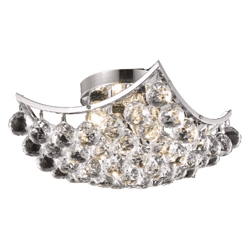 Elegant Flush Mount Light - Chrome, L 12" (V9800F12C-RC)