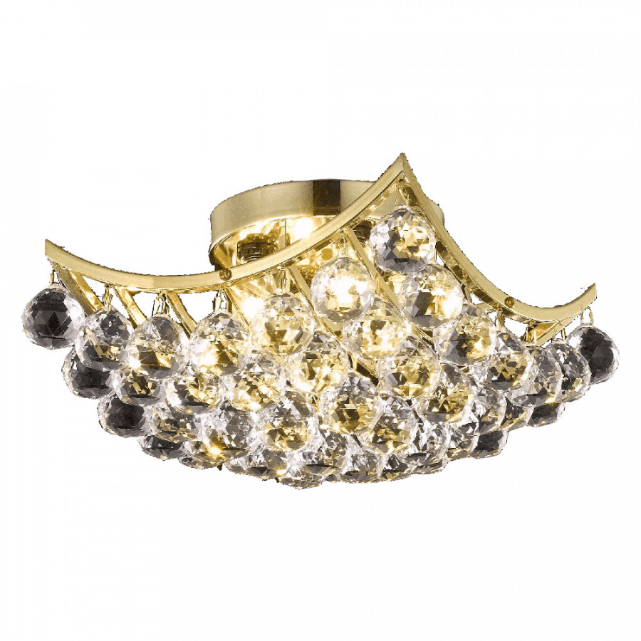 Elegant Flush Mount Light - Gold, L 12" (V9800F12G-RC)