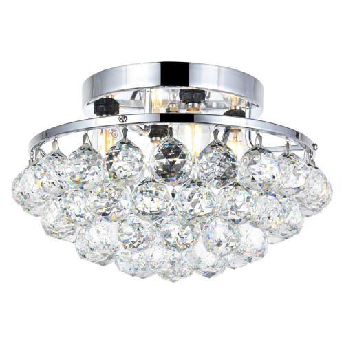 Elegant Flush Mount Light - Chrome, L 14" (V9805F14C-RC)
