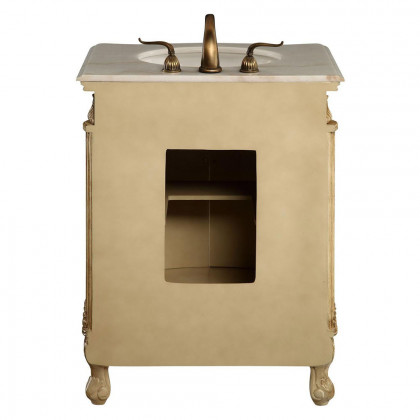 Elegant Vanity Cabinet 2 Door - Antique Beige, L 27" (VF-1002)