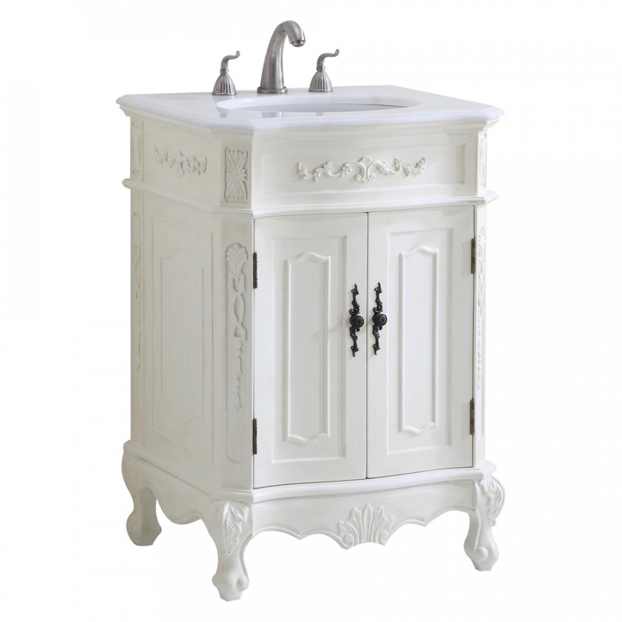 Elegant Vanity Cabinet 2 Door - White, L 24" (VF-1006)