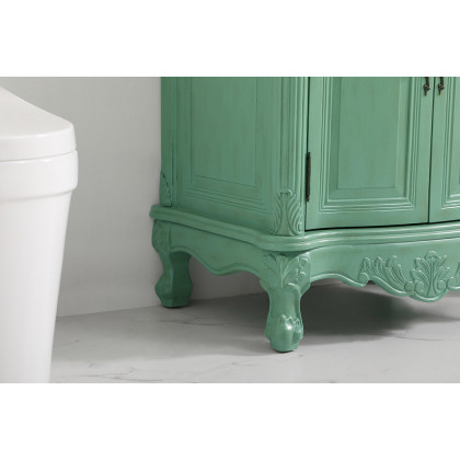 Elegant Vanity Cabinet 2 Door - Vintage Mint, L 27" (VF-1008VM)