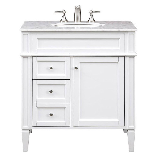 Elegant 32" Single Bathroom Vanity Set - White (VF-1024)