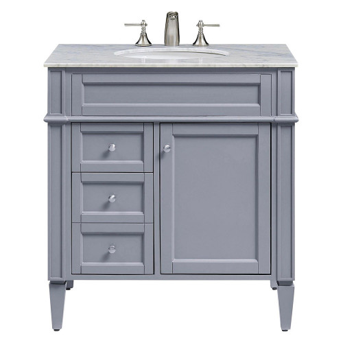Elegant 32" Single Bathroom Vanity Set - Gray (VF-1025)