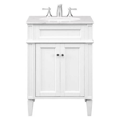 Elegant 24" Single Bathroom Vanity Set - White (VF-1026)