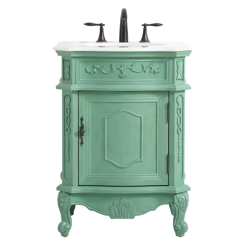 Elegant 24" Single Bathroom Vanity Set - Vintage Mint (VF-1031VM)