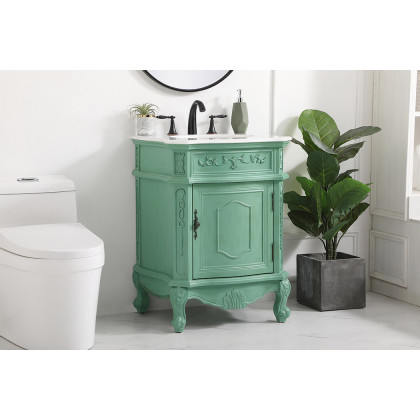 Elegant 24" Single Bathroom Vanity Set - Vintage Mint (VF-1031VM)