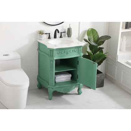 Elegant 24" Single Bathroom Vanity Set - Vintage Mint (VF-1031VM)