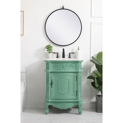 Elegant 24" Single Bathroom Vanity Set - Vintage Mint (VF-1031VM)