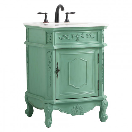Elegant 24" Single Bathroom Vanity Set - Vintage Mint (VF-1031VM)