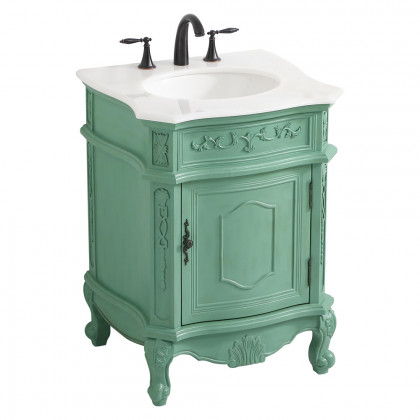 Elegant 24" Single Bathroom Vanity Set - Vintage Mint (VF-1031VM)