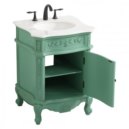 Elegant 24" Single Bathroom Vanity Set - Vintage Mint (VF-1031VM)