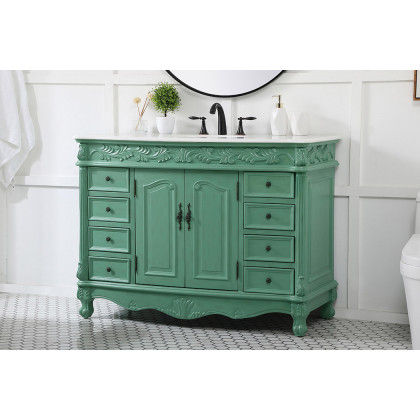 Elegant 48" Single Bathroom Vanity Set - Vintage Mint (VF-1039VM)