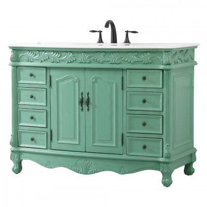 Elegant 48" Single Bathroom Vanity Set - Vintage Mint (VF-1039VM)