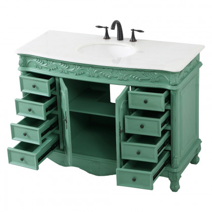 Elegant 48" Single Bathroom Vanity Set - Vintage Mint (VF-1039VM)