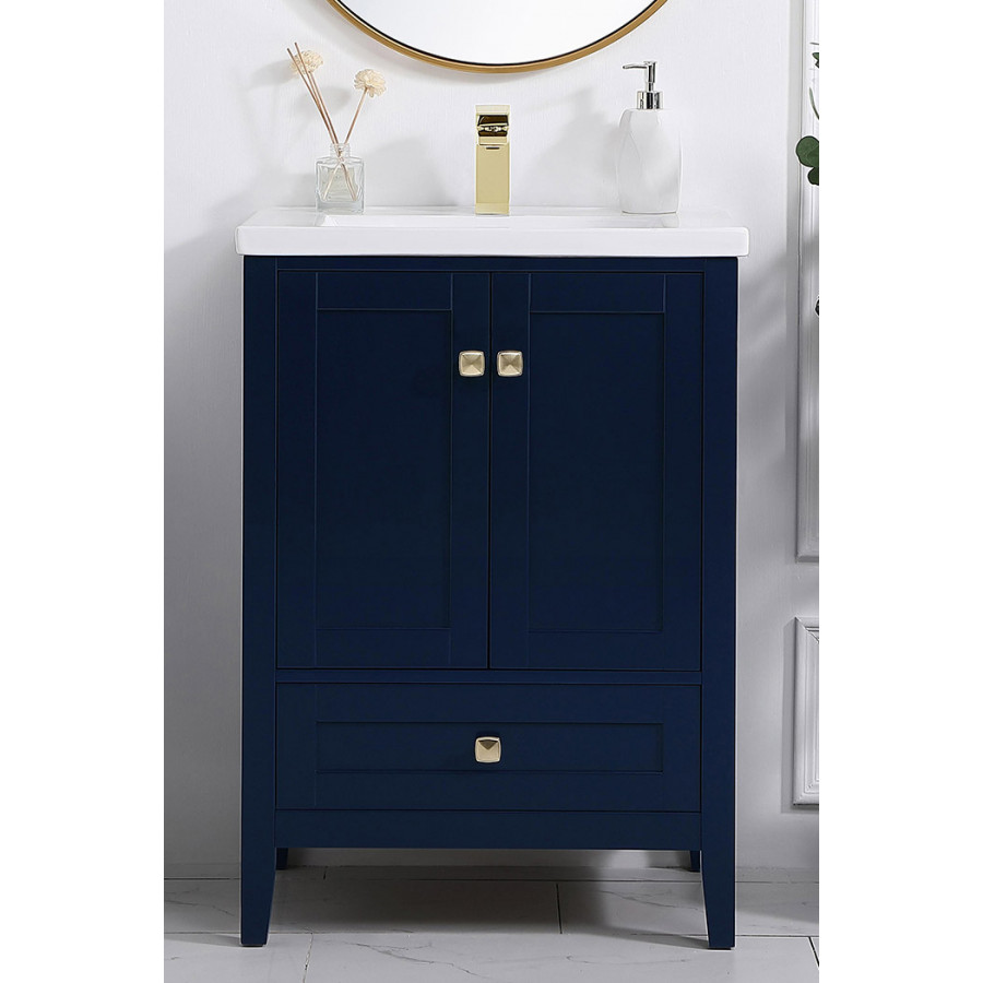 Elegant Single Bathroom Vanity Set - Blue (VF-2001BL)