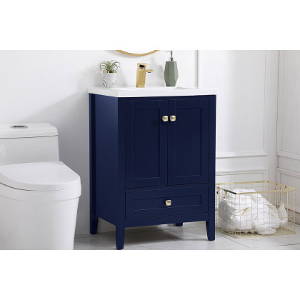 Elegant Single Bathroom Vanity Set - Blue (VF-2001BL)