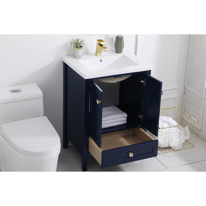 Elegant Single Bathroom Vanity Set - Blue (VF-2001BL)