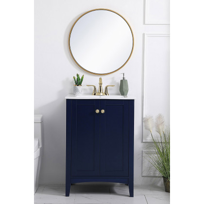 Elegant Mod 24" Free Standing Single Bathroom Vanity Set - Blue (VF-2003BL)