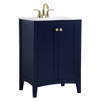 Elegant Mod 24" Free Standing Single Bathroom Vanity Set - Blue (VF-2003BL)