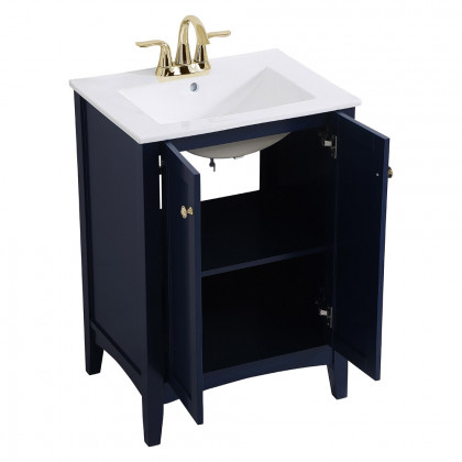 Elegant Mod 24" Free Standing Single Bathroom Vanity Set - Blue (VF-2003BL)
