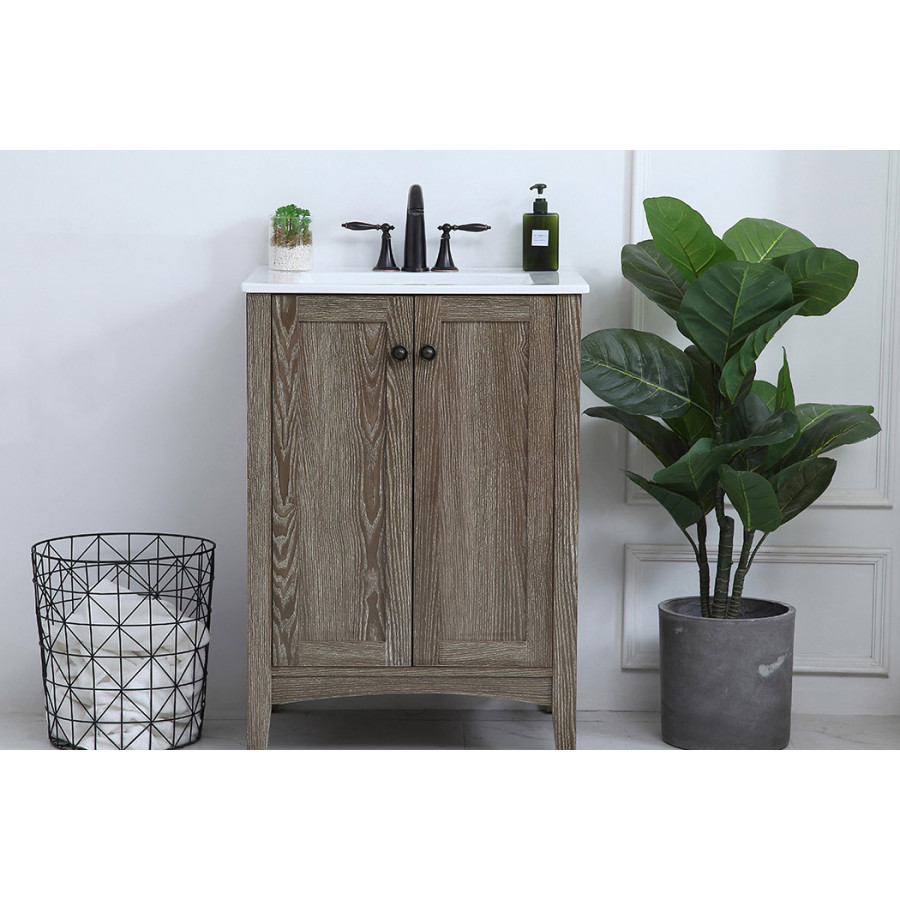 Elegant Mod 24" Free Standing Single Bathroom Vanity Set - Wooden (VF-2004)
