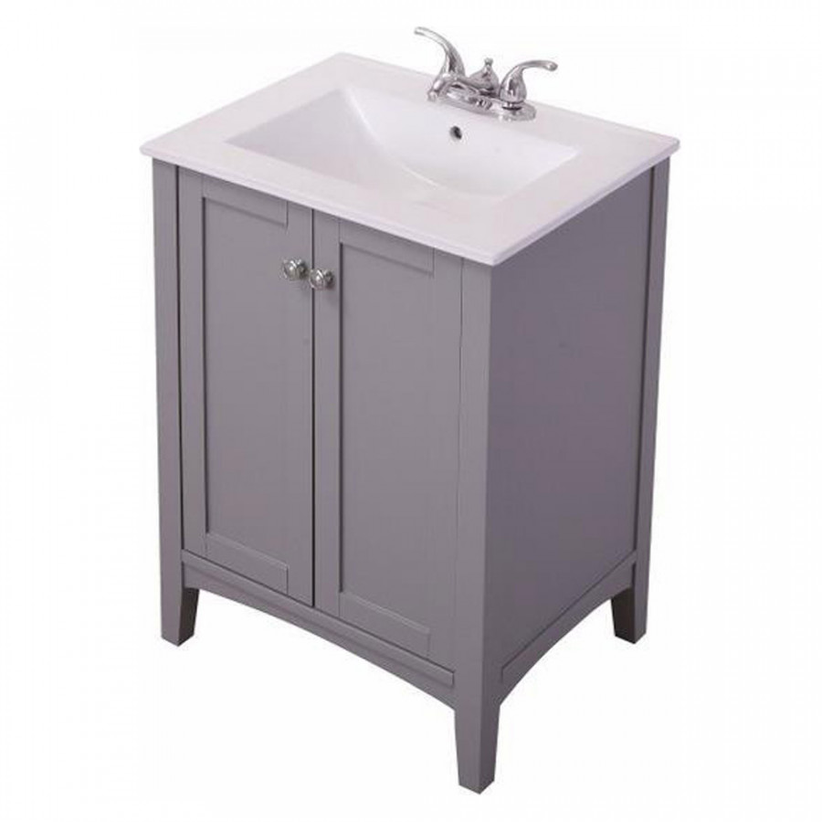 Elegant Mod 24" Free Standing Single Bathroom Vanity Set - Gray (VF-2006)