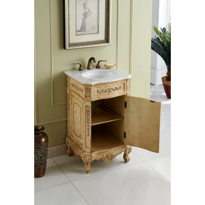 Elegant Vanity Sink Set - Antique Beige, L 21" (VF10121AB)