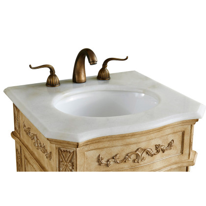 Elegant Vanity Sink Set - Antique Beige, L 21" (VF10121AB)