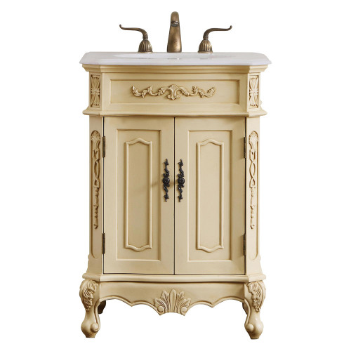 Elegant Danville Vanity Sink Set - Light Antique Beige, L 24" (VF10124LT)
