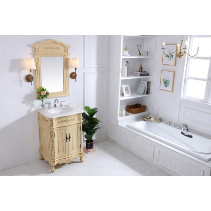Elegant Danville Vanity Sink Set - Light Antique Beige, L 24" (VF10124LT)