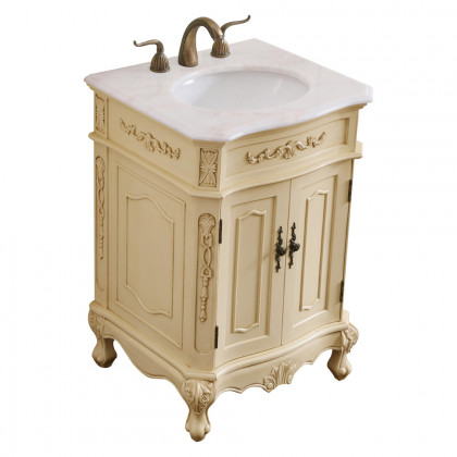 Elegant Danville Vanity Sink Set - Light Antique Beige, L 24" (VF10124LT)
