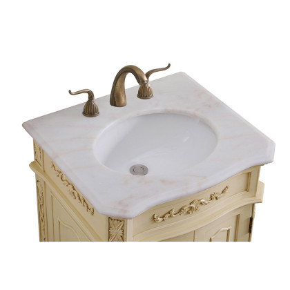 Elegant Danville Vanity Sink Set - Light Antique Beige, L 24" (VF10124LT)