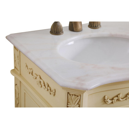 Elegant Danville Vanity Sink Set - Light Antique Beige, L 24" (VF10124LT)